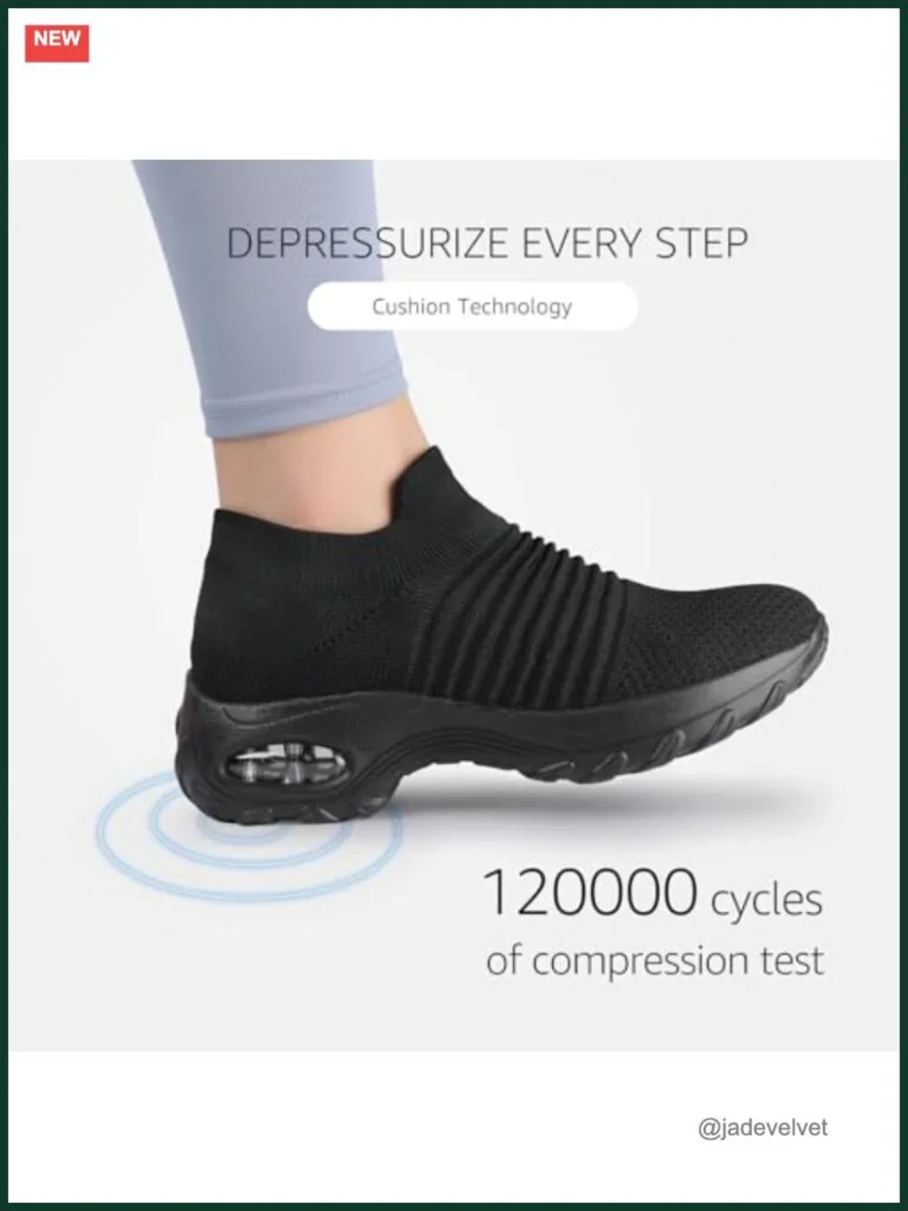 Women's Slip-On Walking Shoes Breathable Knit Work Sneakers